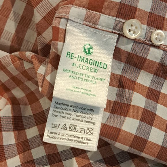 J. Crew Men's Large Slim Fit Stretch 98% Organic Cotton Shirt Style AI902 - Picture 8 of 15